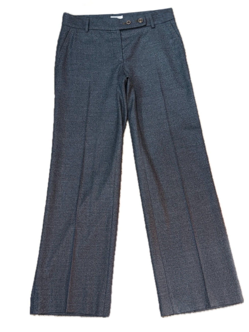 GUNEX Italy Wool Cashmere Gray Tailored Trousers Contrast Stitch | Women’s 6